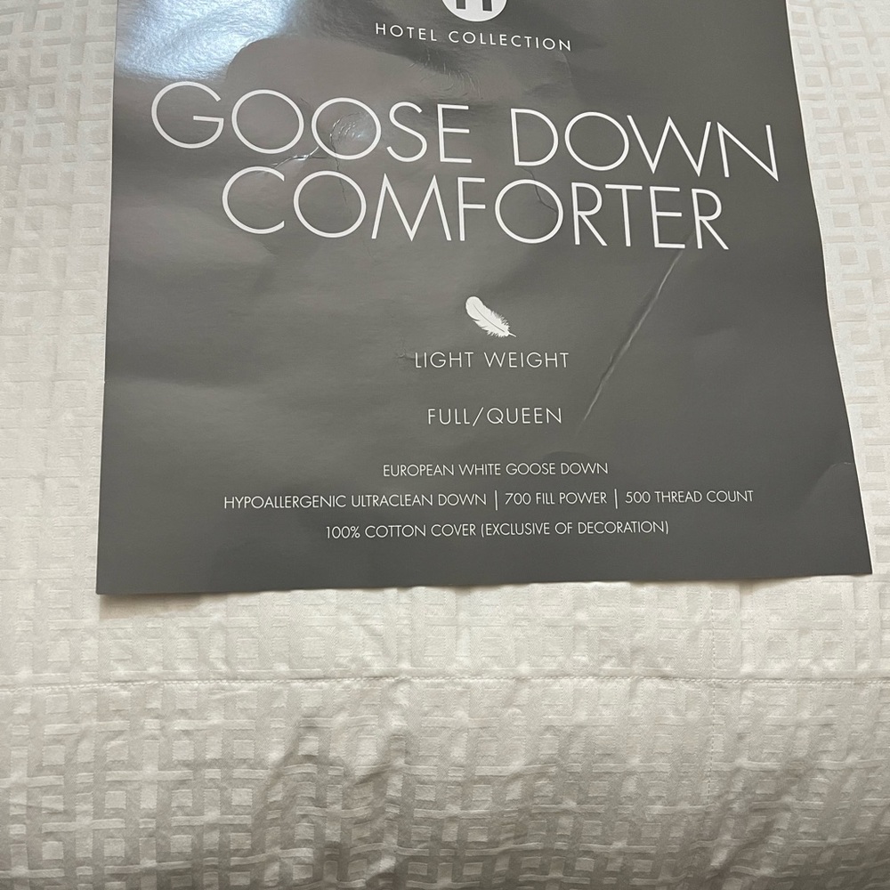 Hotel Collection Goose down comforter size…